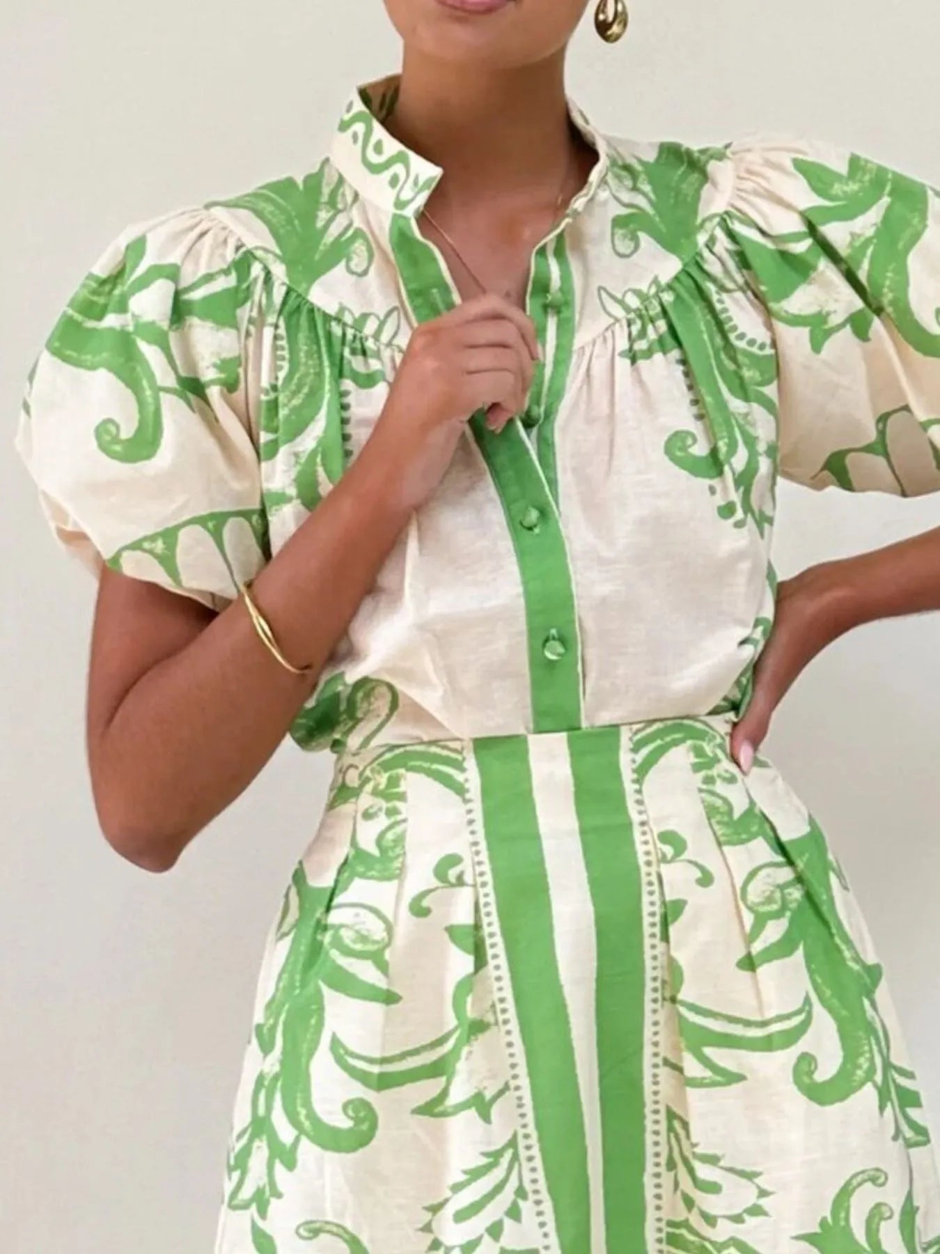 Lifestyle image of product styled for a chic daytime look