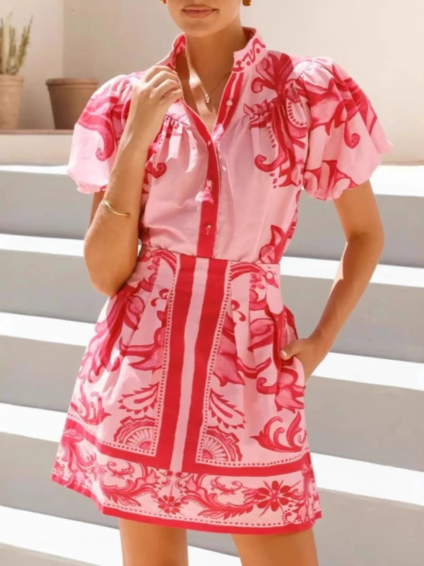 Lifestyle image of product styled for a chic daytime look