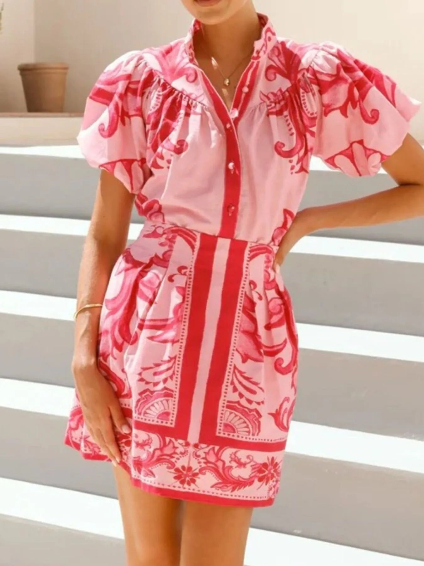 Lifestyle image of product styled for a chic daytime look