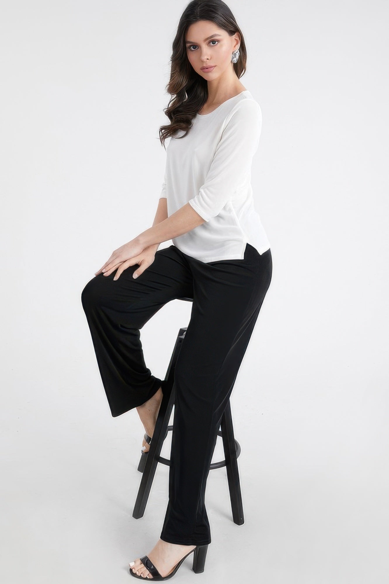 Quarter Sleeve Solid Acetate Top - Rochelle's House LLC