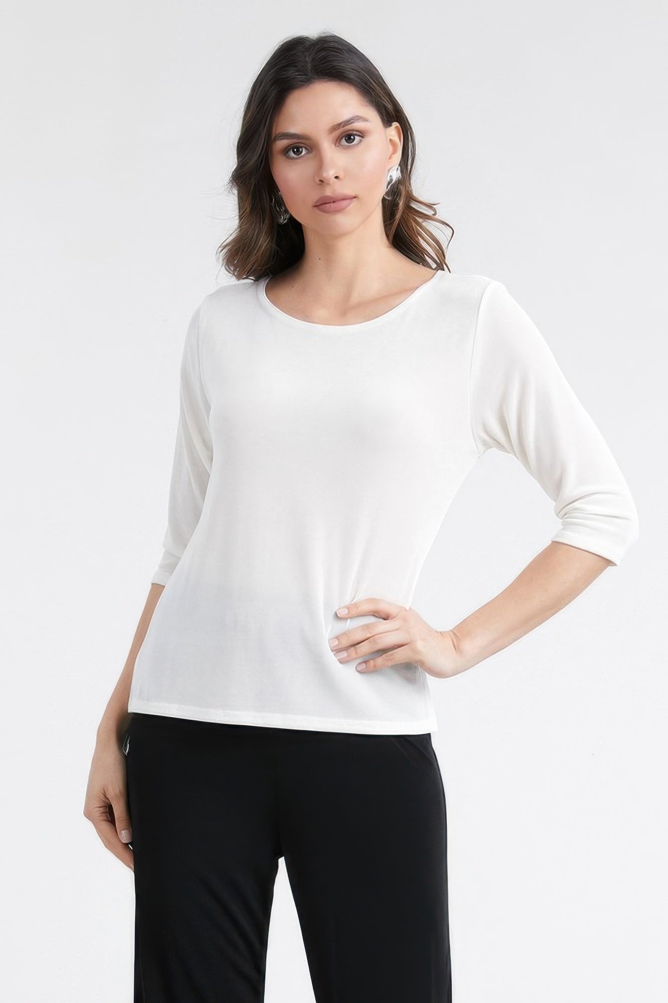 Quarter Sleeve Solid Acetate Top - Rochelle's House LLC