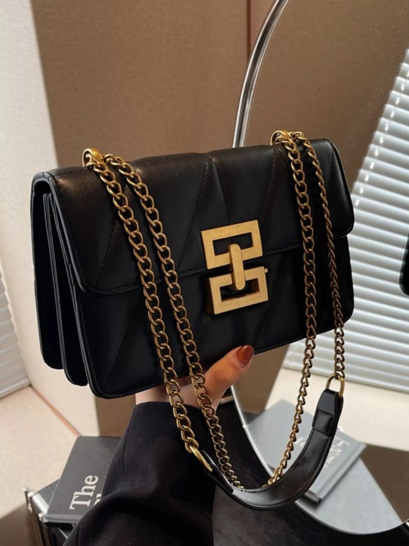 Quilted Flap Chain Crossbody Bag - Rochelle's House LLC