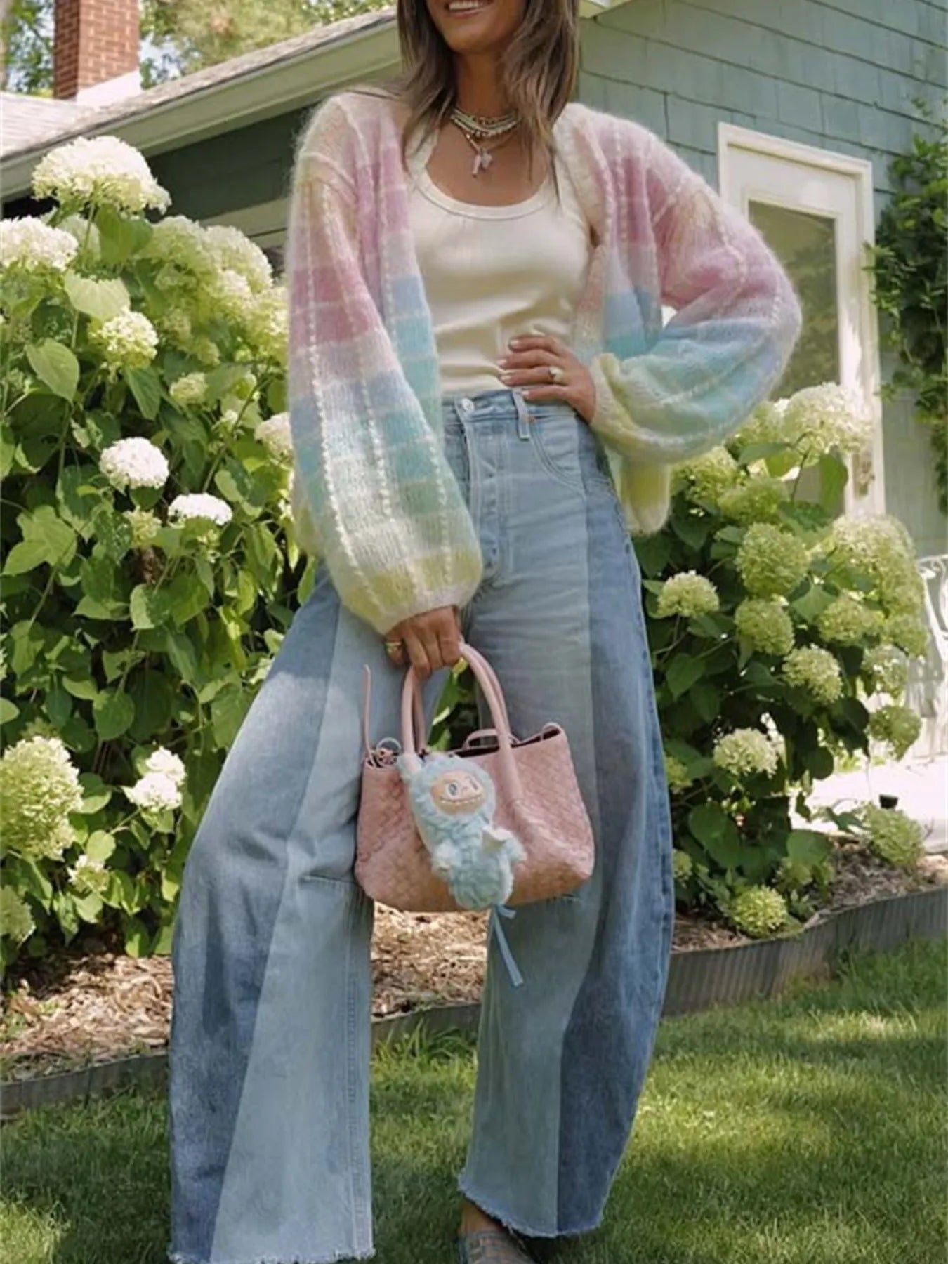 Lifestyle image of product styled for a chic daytime look