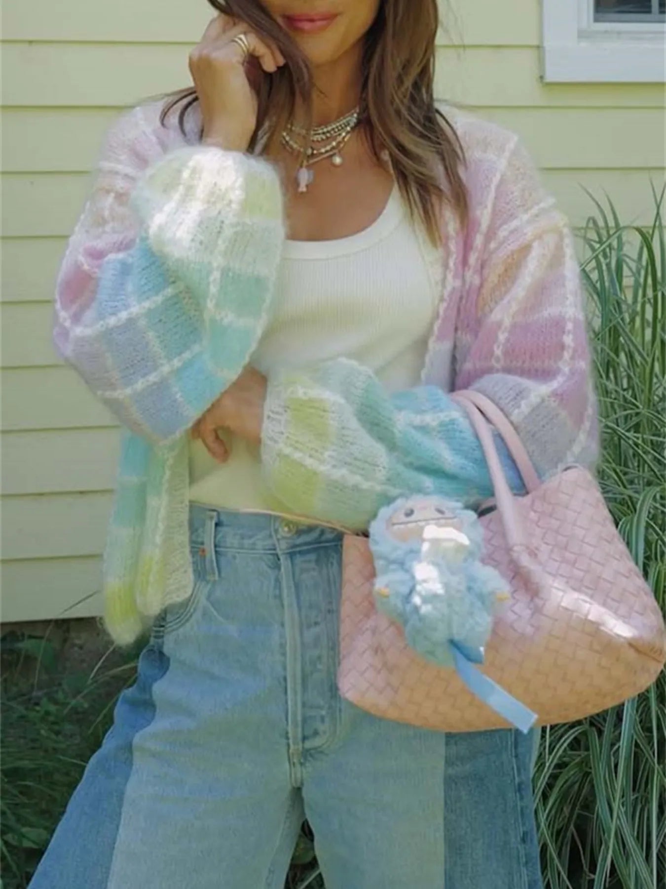 Lifestyle image of product styled for a chic daytime look