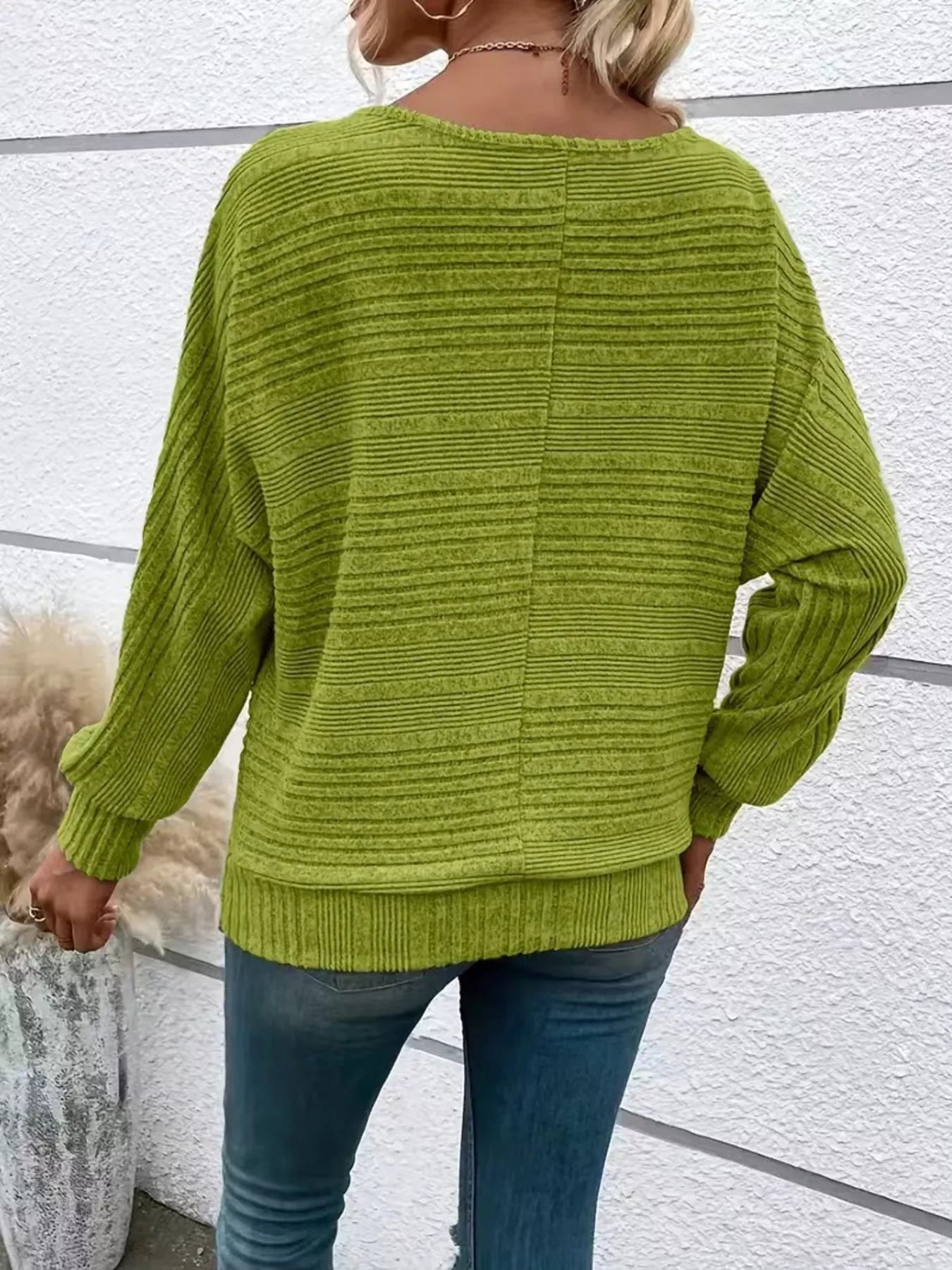 Ribbed Knit Quarter Zip Sweatshirt - Rochelle's House LLC