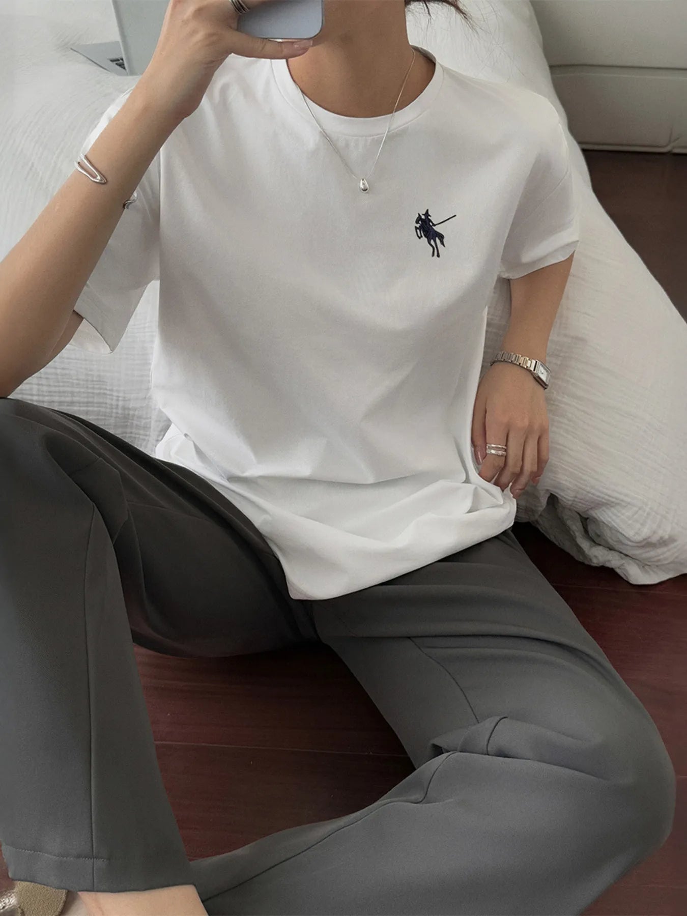 Back view of product with easy, flowy drape