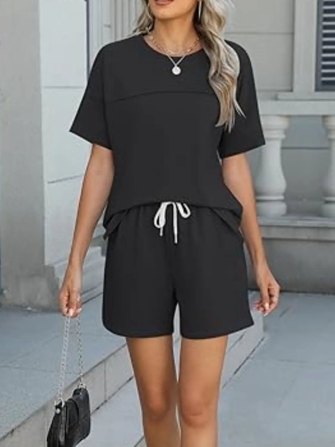 Lifestyle image of product styled for a chic daytime look