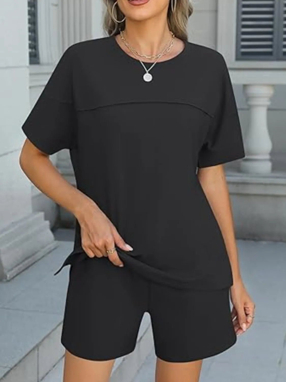 Lifestyle image of product styled for a chic daytime look