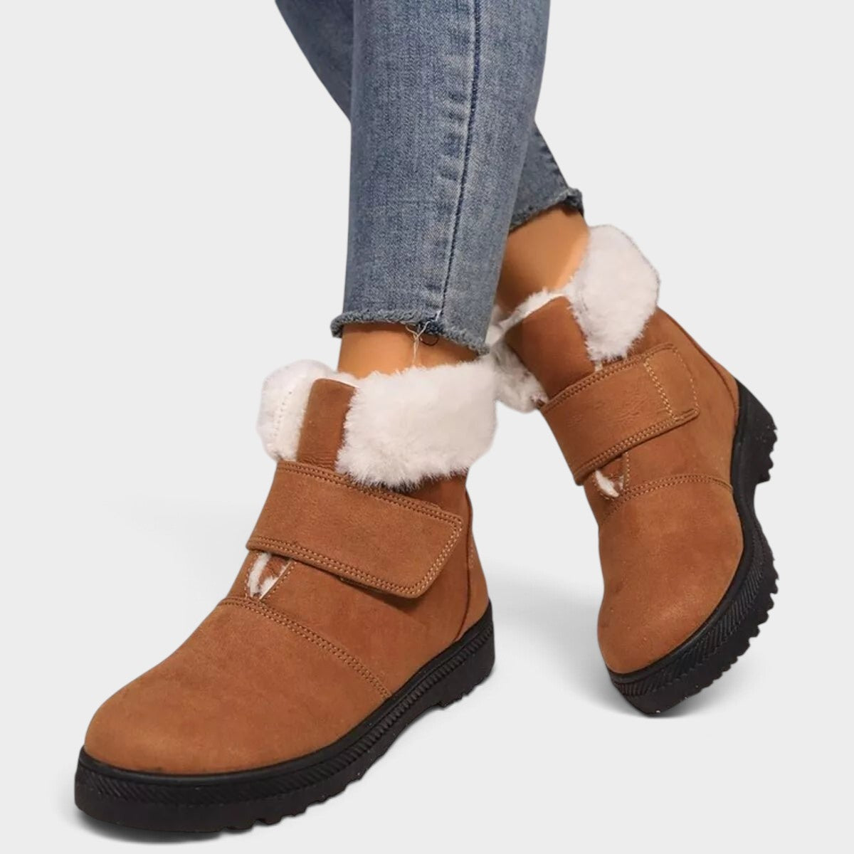 Round Toe Fuzzy Boots