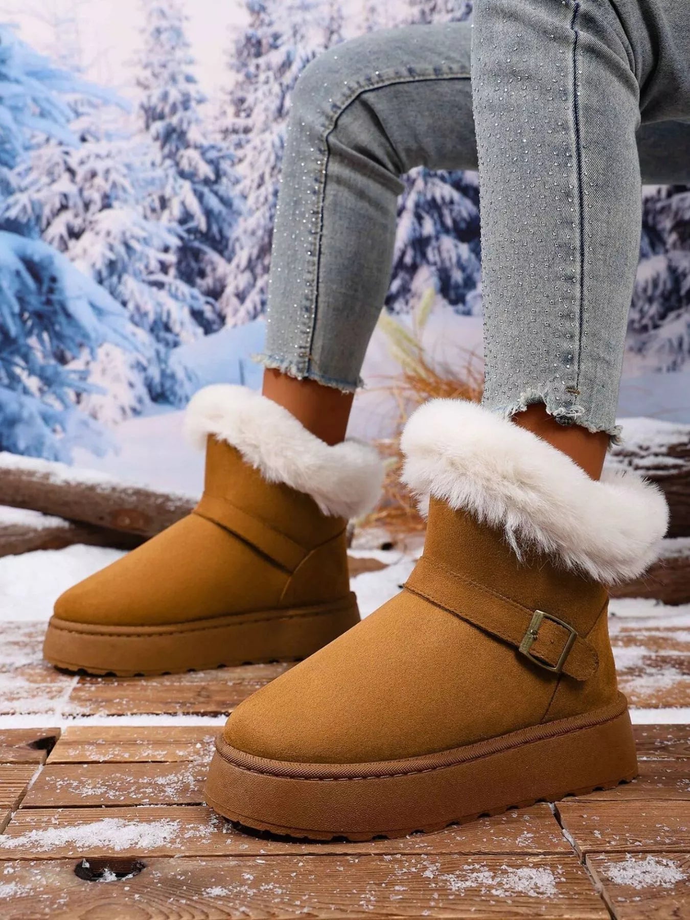 Lifestyle image of product styled for a chic daytime look