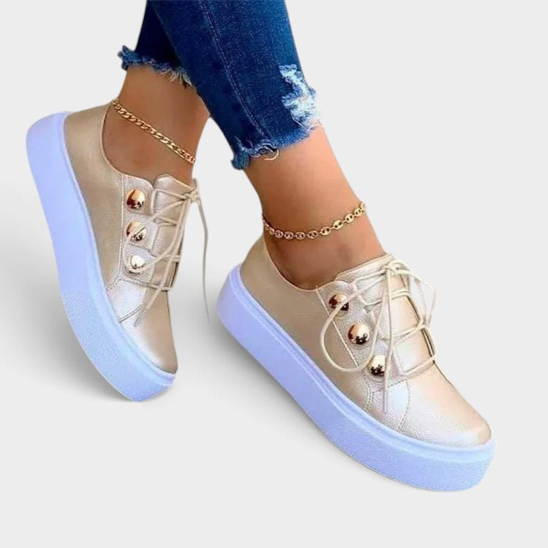 Round Toe Platform Sneakers