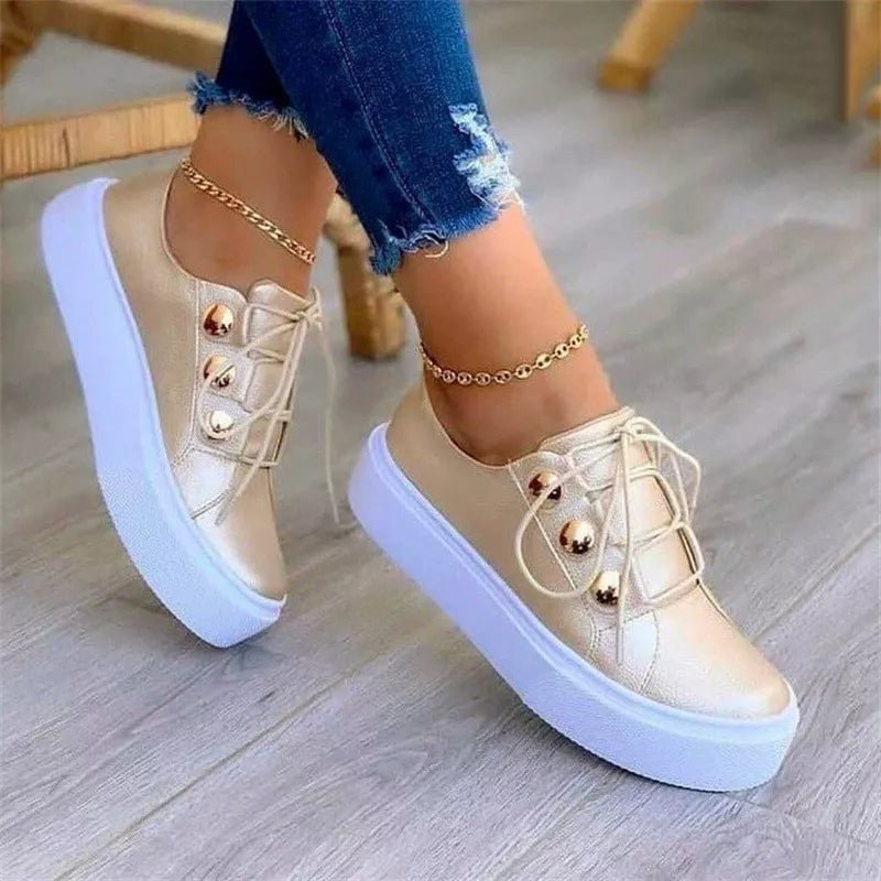 Round Toe Platform Sneakers - Rochelle's House LLC