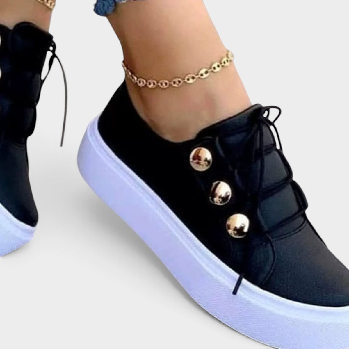 Round Toe Platform Sneakers