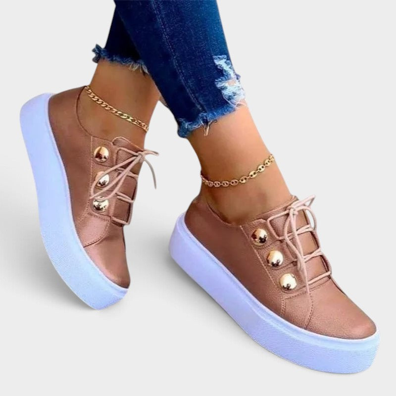 Round Toe Platform Sneakers