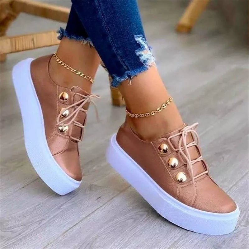 Round Toe Platform Sneakers - Rochelle's House LLC