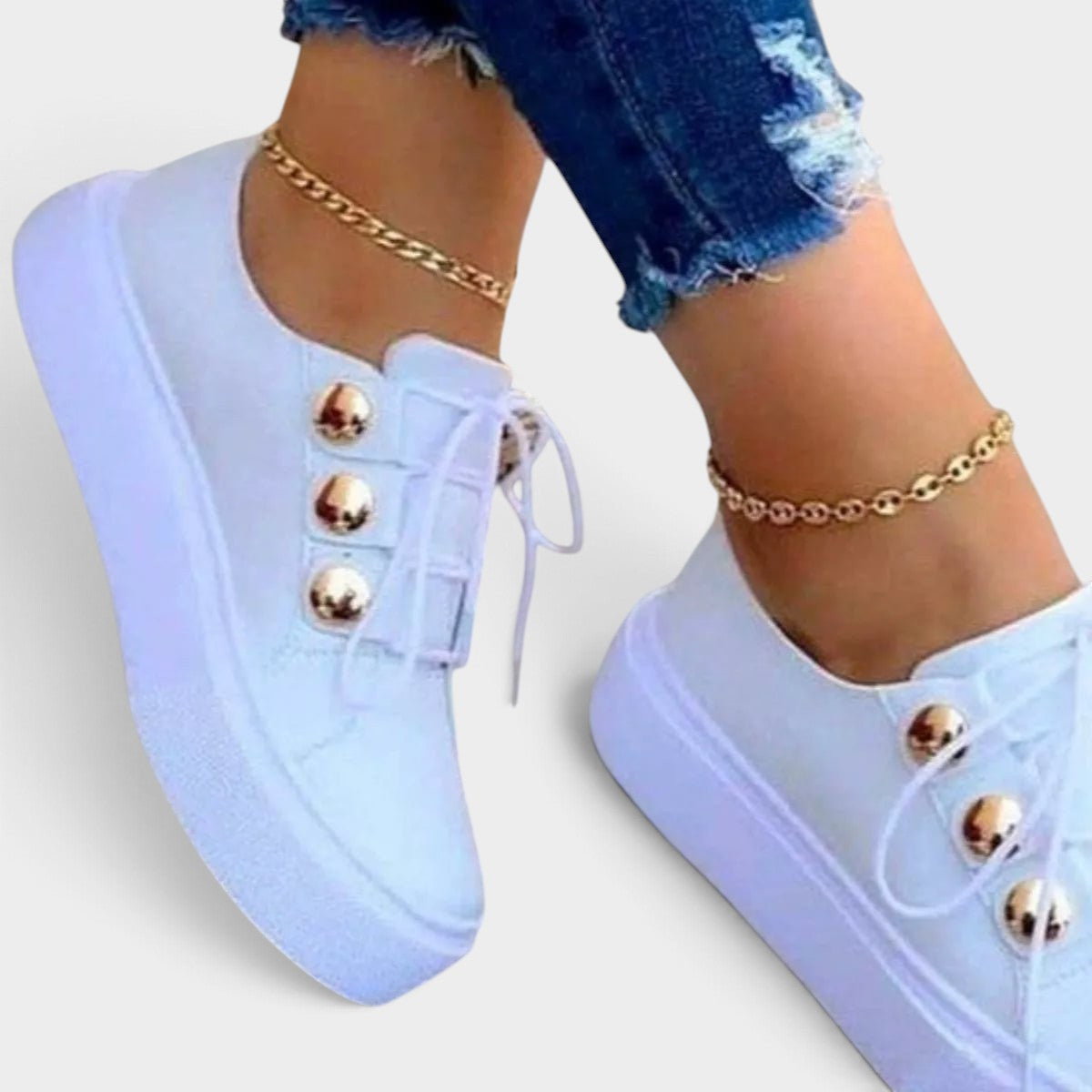 Round Toe Platform Sneakers