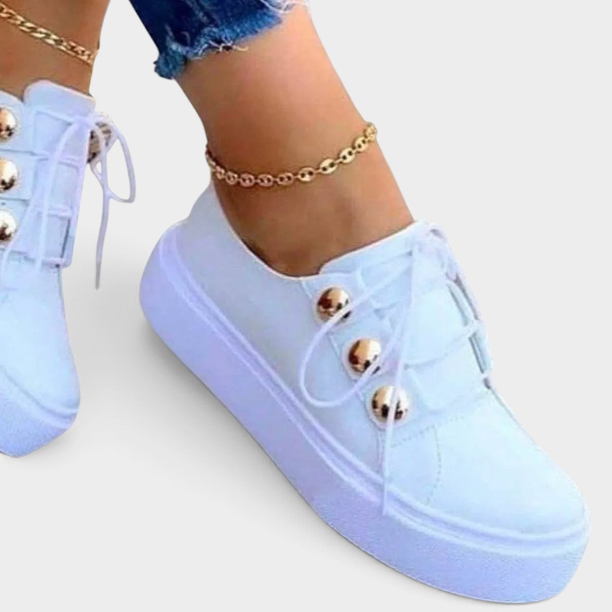Round Toe Platform Sneakers