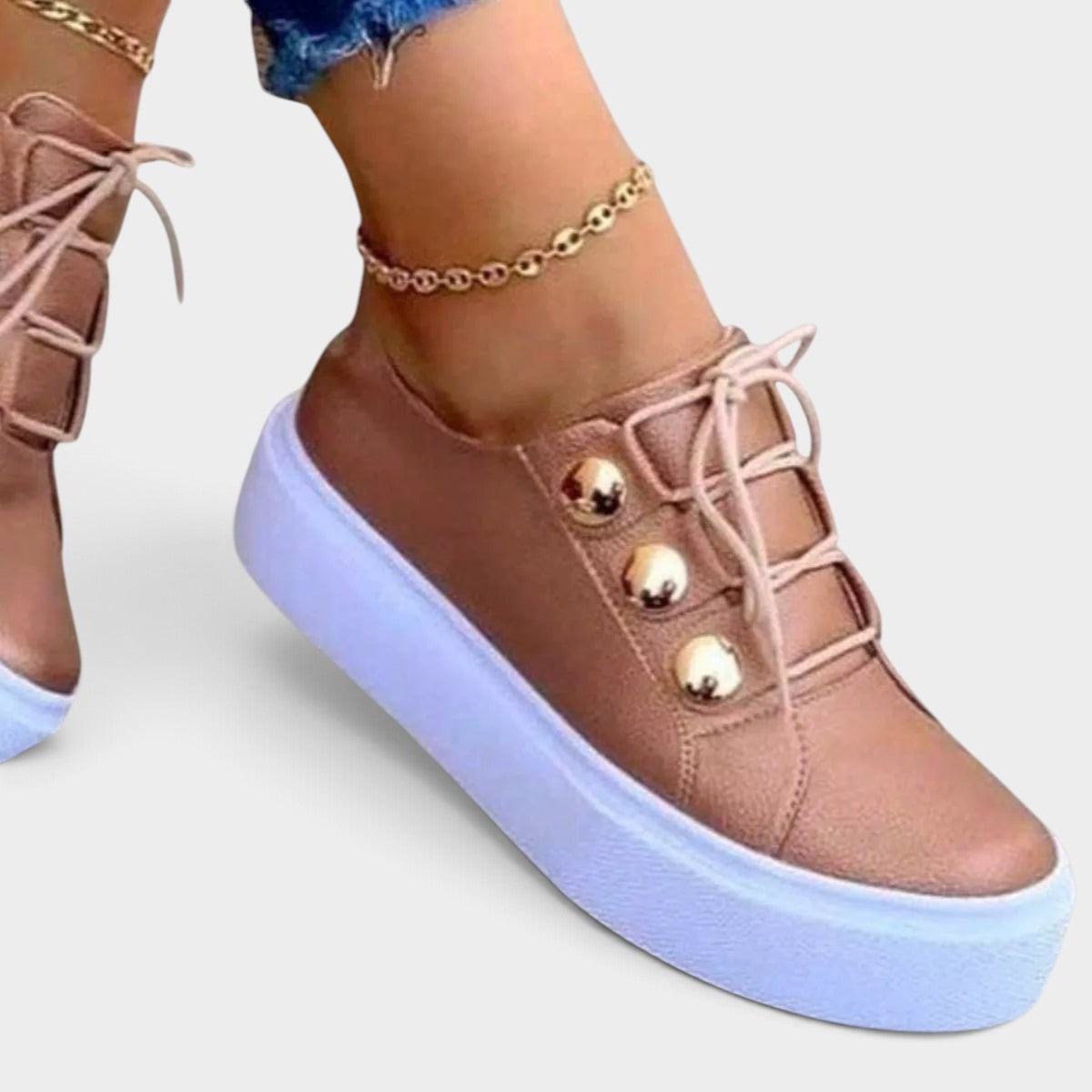 Round Toe Platform Sneakers
