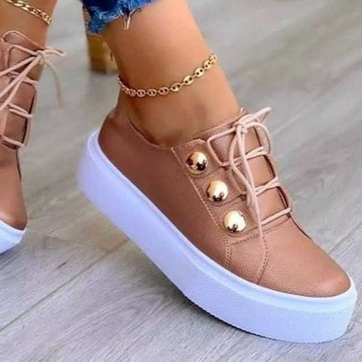 Round Toe Platform Sneakers - Rochelle's House LLC