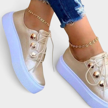Round Toe Platform Sneakers