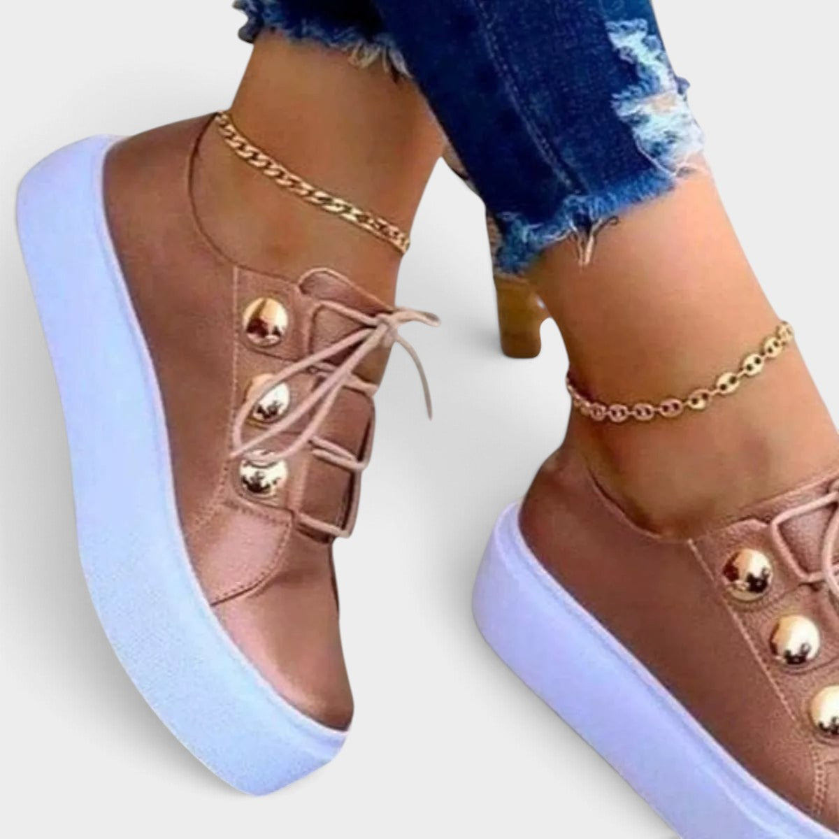 Round Toe Platform Sneakers