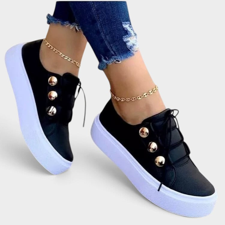 Round Toe Platform Sneakers