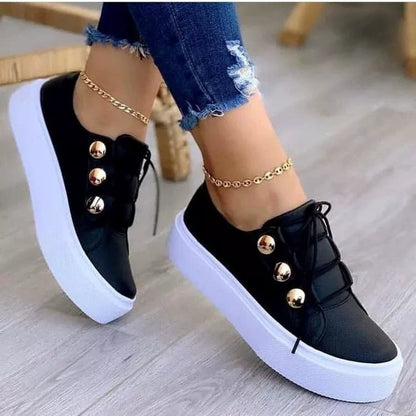 Round Toe Platform Sneakers - Rochelle's House LLC