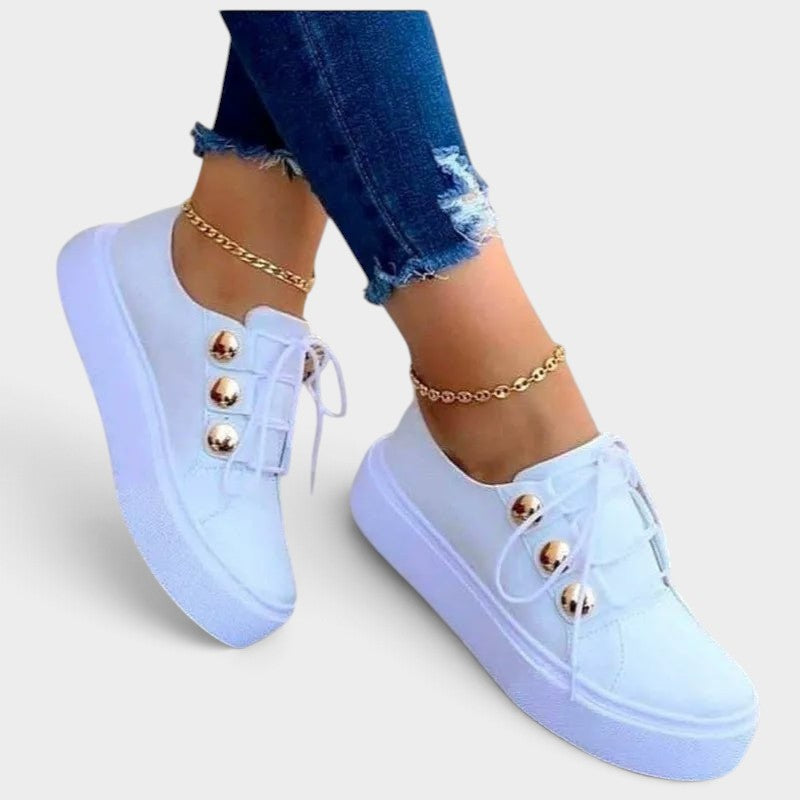 Round Toe Platform Sneakers