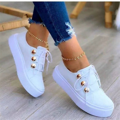 Round Toe Platform Sneakers - Rochelle's House LLC