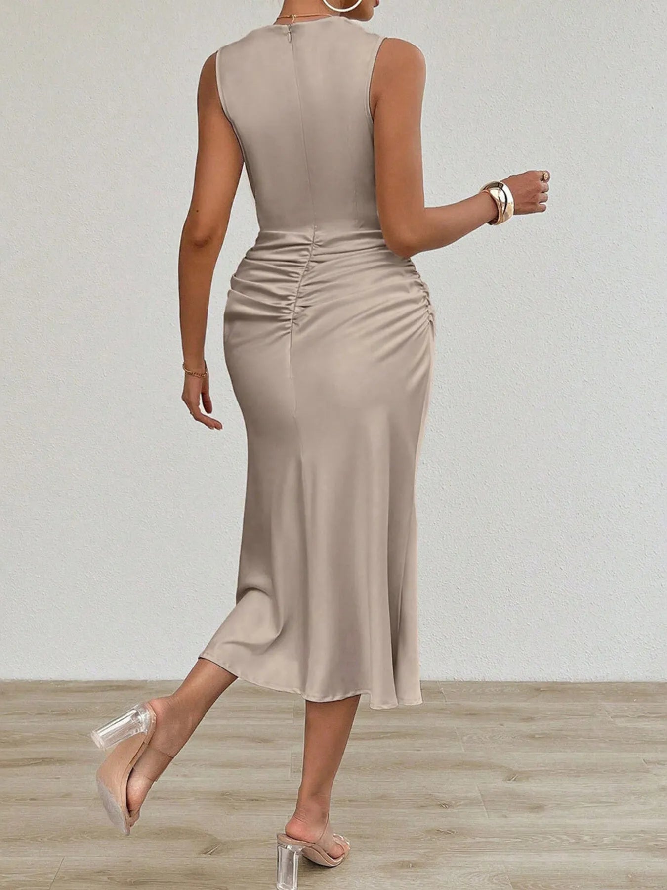 Back view of product with easy, flowy drape