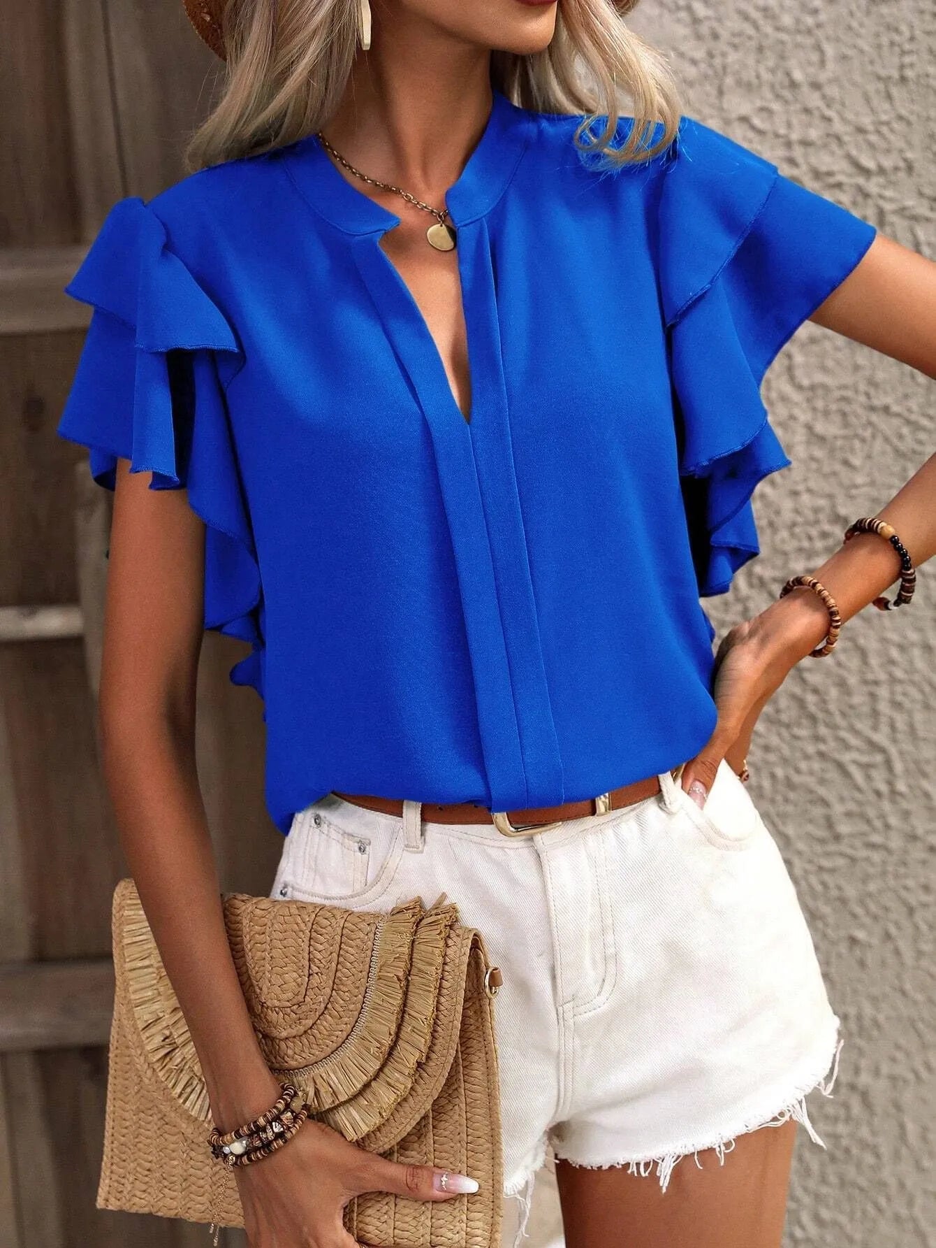 Lifestyle image of product styled for a chic daytime look