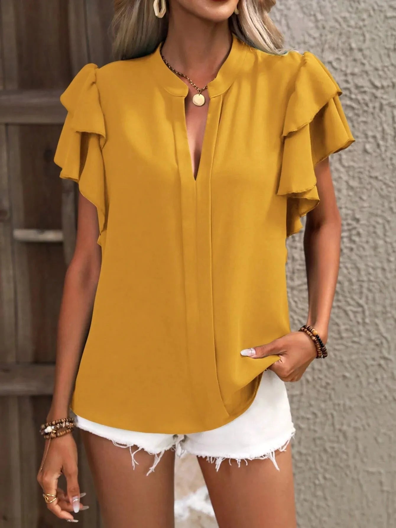 Lifestyle image of product styled for a chic daytime look