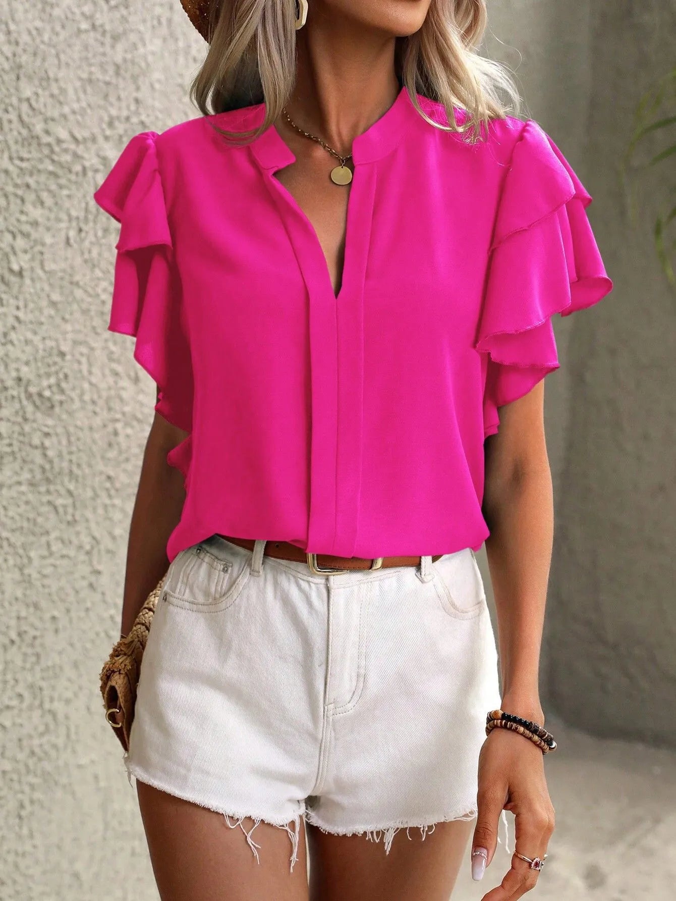 Back view of product with easy, flowy drape