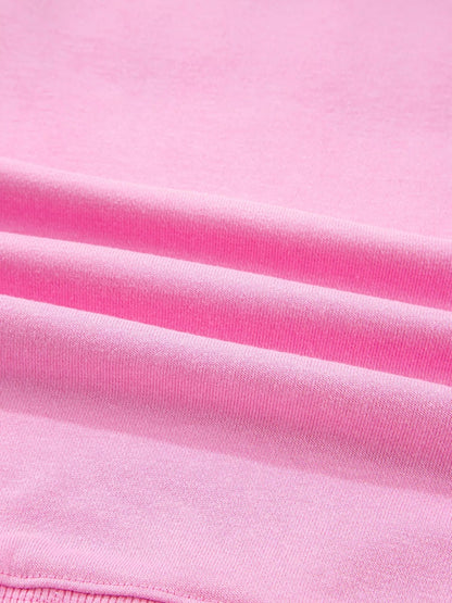 Sequin XOXO Letter Graphic Exposed Seam Baggy Sweatshirt - Rochelle's House LLC