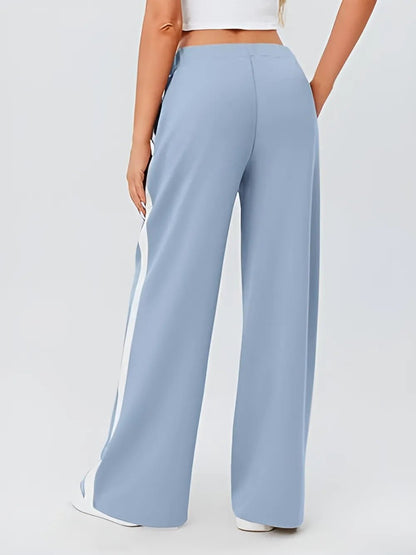 Side Striped Wide Leg Pants - Rochelle's House LLC