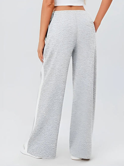 Side Striped Wide Leg Pants - Rochelle's House LLC