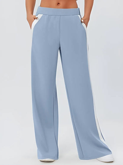 Side Striped Wide Leg Pants - Rochelle's House LLC