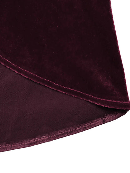 Side Tied Velvet Skirt - Rochelle's House LLC