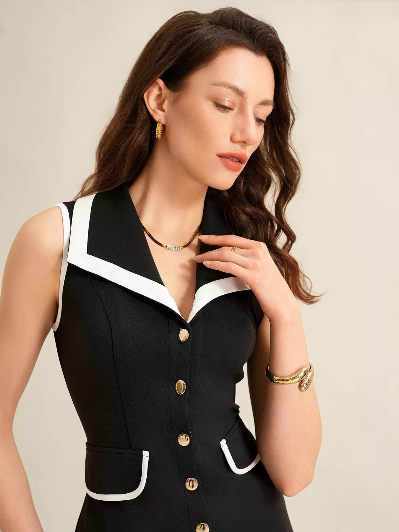 Sleeveless Button - Front Dress - Rochelle's House LLC