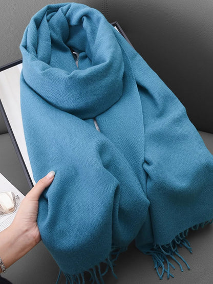 Solid Color Fringe Scarf - Rochelle's House LLC