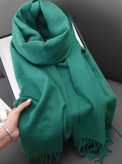 Solid Color Fringe Scarf - Rochelle's House LLC