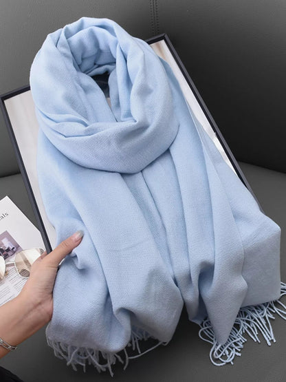 Solid Color Fringe Scarf - Rochelle's House LLC