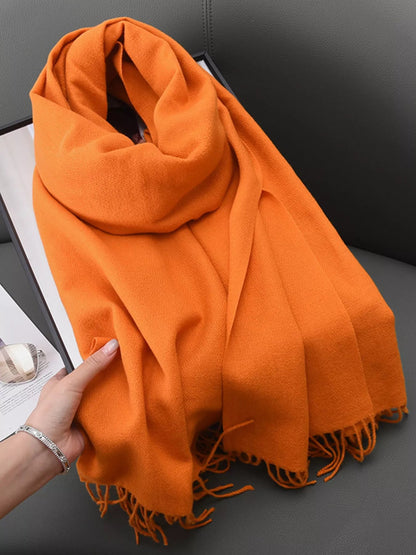 Solid Color Fringe Scarf - Rochelle's House LLC