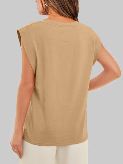 Solid Color Round Neck Tank - Rochelle's House LLC