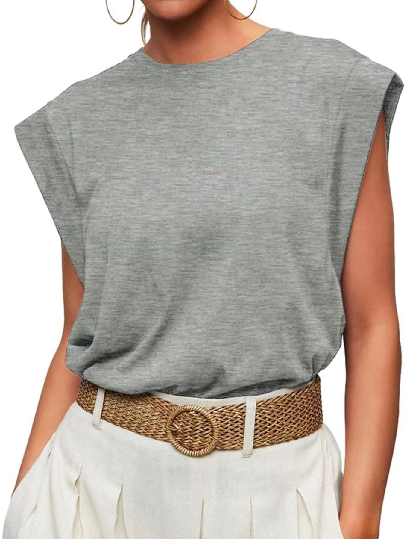 Solid Color Round Neck Tank - Rochelle's House LLC