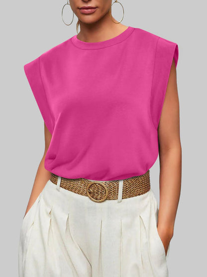 Solid Color Round Neck Tank - Rochelle's House LLC