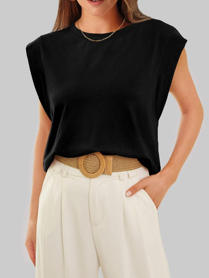 Solid Color Round Neck Tank - Rochelle's House LLC