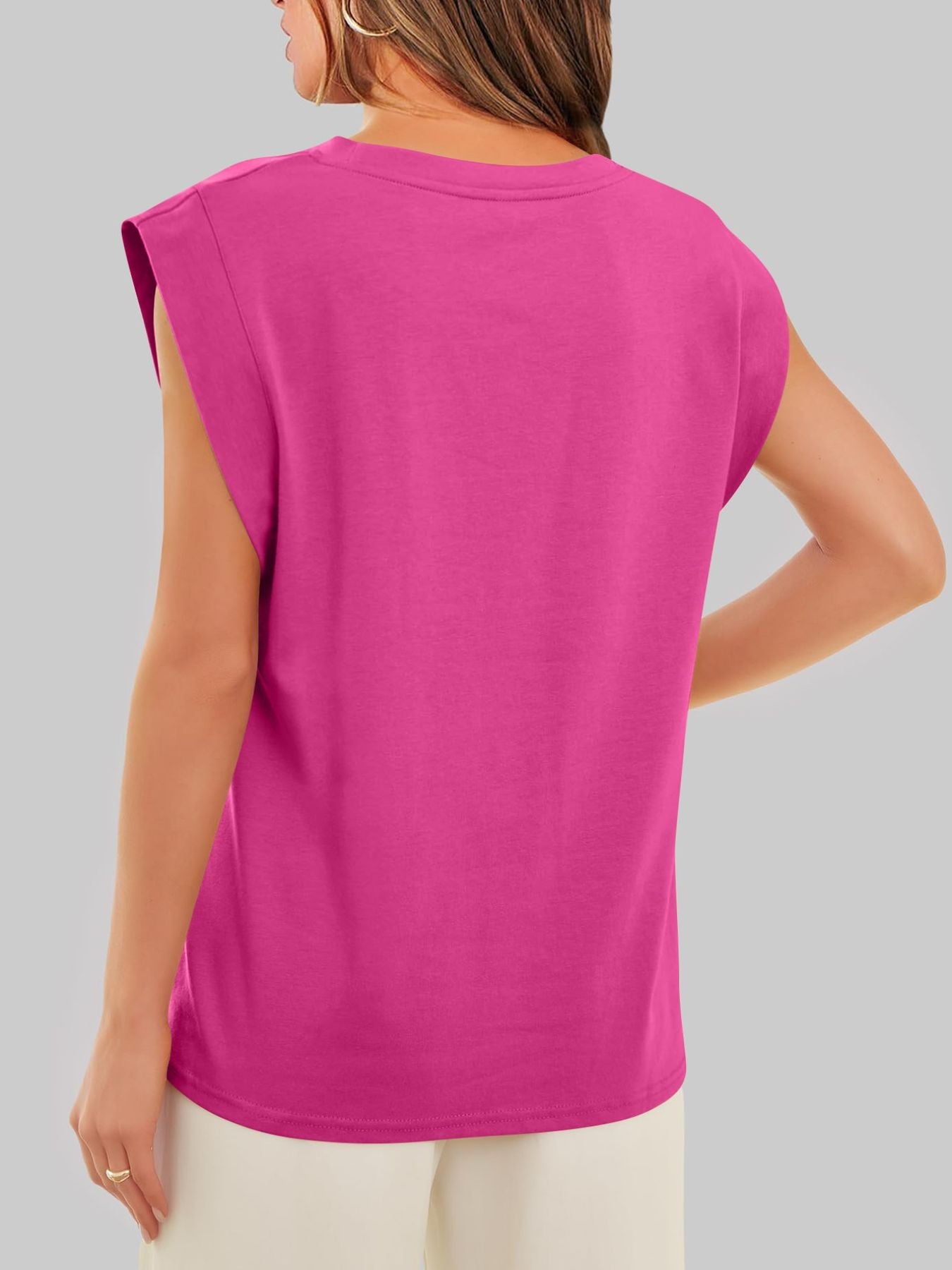Solid Color Round Neck Tank - Rochelle's House LLC