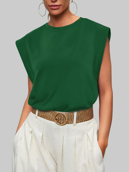 Solid Color Round Neck Tank - Rochelle's House LLC