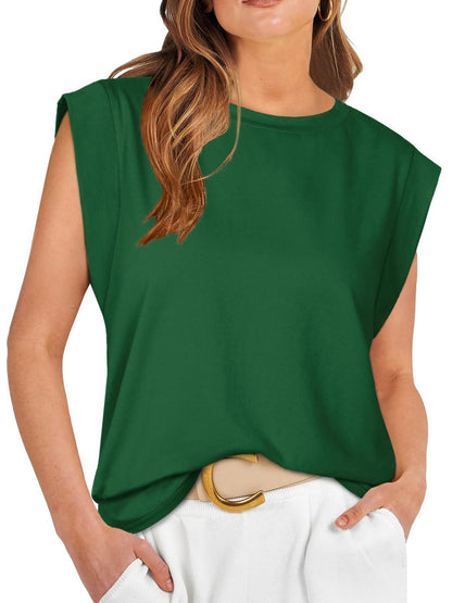 Solid Color Round Neck Tank - Rochelle's House LLC